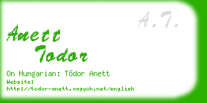anett todor business card